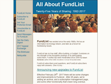 Tablet Screenshot of fundlist.info